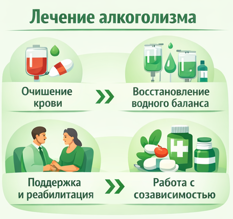 лечение алкоголизма в Сарове этапы